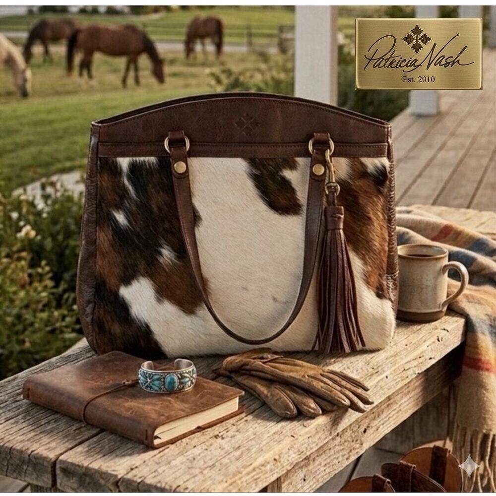 Patricia Nash Cowhide Hair-on-Hide Leather Tote